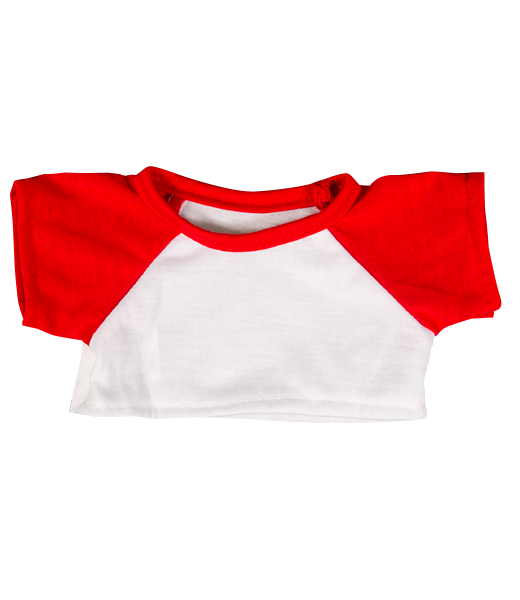 Tricou alb cu rosu 20cm personalizat cu logo